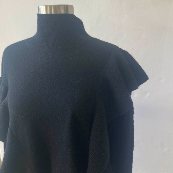 NAADAM Yisu Cable-Knit Turtleneck Pullover, Black, XS - Picture 3 of 11